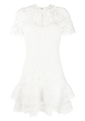 Simkhai lace-panelled crepe dress - White