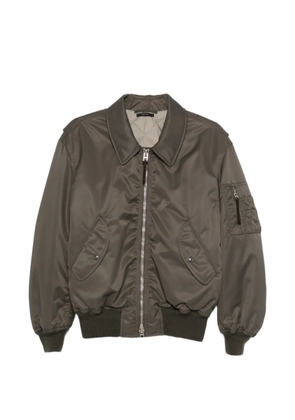 TOM FORD zip-up collared bomber jacket - Green