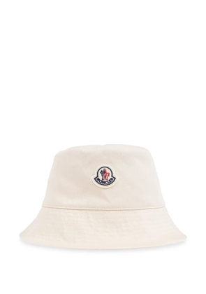 Moncler logo-patch bucket hat - Neutrals
