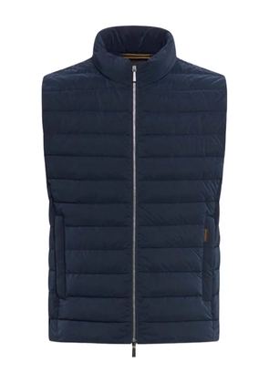 Moorer quilted zip-front gilet - Blue