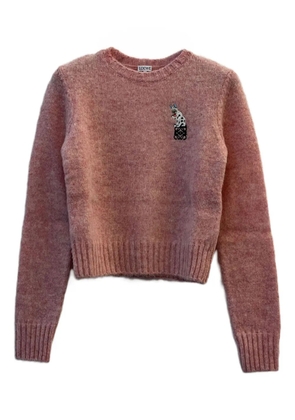 LOEWE appliqué crew-neck sweater - Pink