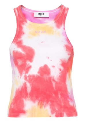 MSGM tie-dye ribbed tank top - Pink