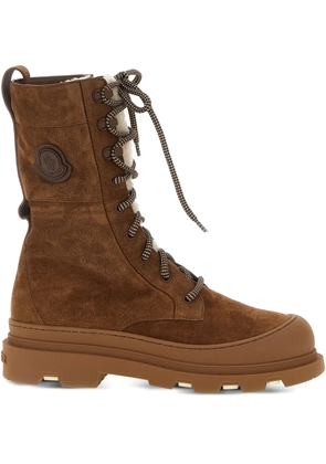 Moncler Vera shearling lace-up High boots - Brown