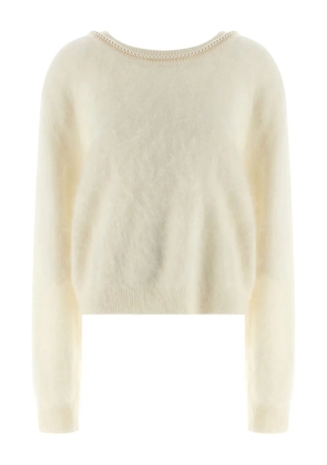 Bernadette Solène embellished-neckline sweater - Neutrals