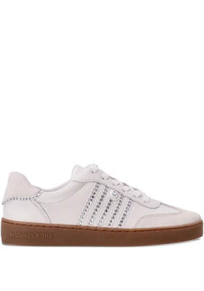 Michael Kors Scotty rhinestone-embellished sneakers - White