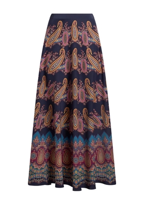 ETRO paisley-print maxi skirt - Blue