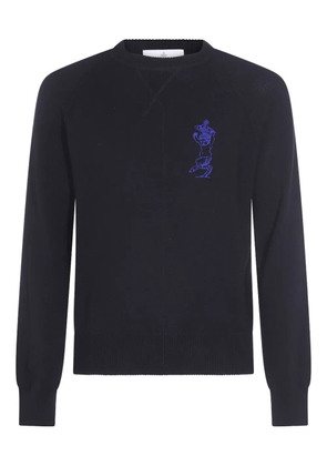 Vivienne Westwood raglan-sleeve embroidered sweater - Black