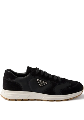 Prada triangle-logo panelled sneakers - F0632 BLACK