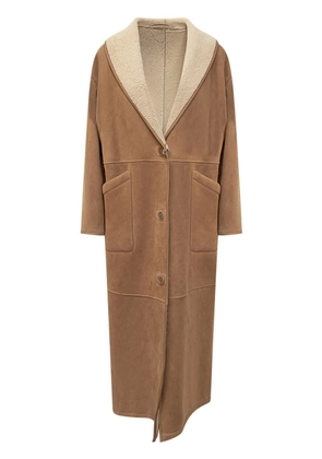 Salvatore Santoro shearling leather coat - Brown