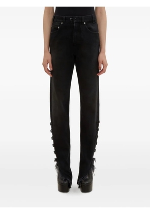 Olivier Theyskens distressed bootcut jeans - Black