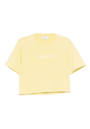 Off-White slogan-print T-shirt - Yellow