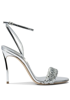 Casadei 100mm Interstellar crystal-embellished sandals - Silver