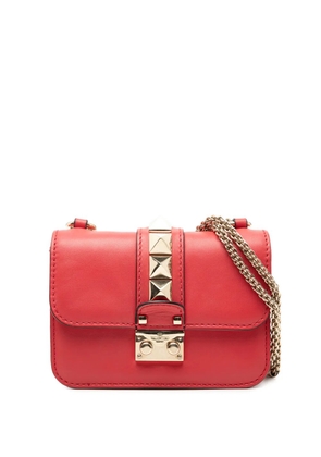 Valentino Garavani Pre-Owned 2000-2017 Mini Leather Rockstud Glam Lock crossbody bag - Red