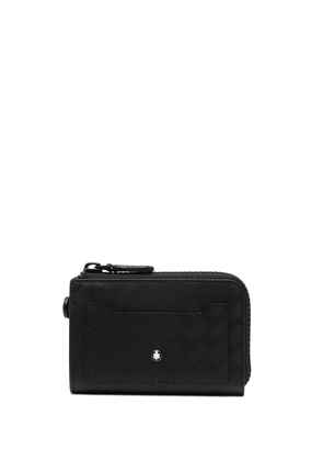 Montblanc logo-plaque leather cardholder - Black
