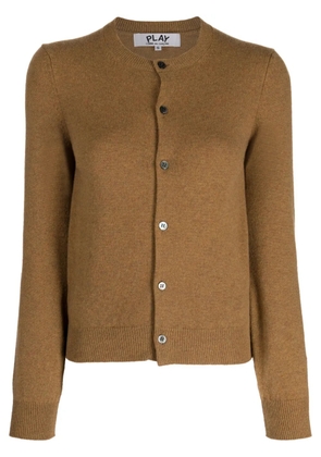 Comme Des Garçons Play fine-knit wool cardigan - Brown