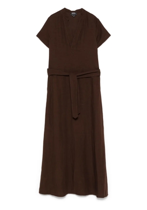 A.P.C. Annelie midi dress - Brown