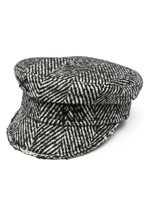 Ruslan Baginskiy herringbone baker boy cap - Black