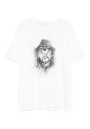 Yohji Yamamoto sketch-print T-shirt - White