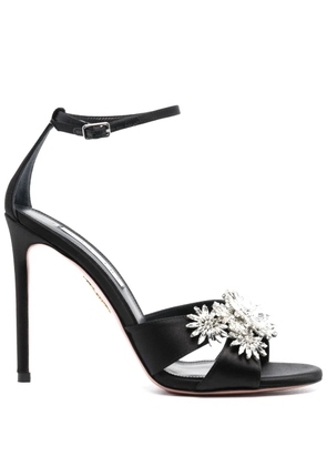 Aquazzura Margarita 110mm crystal-embellished sandals - Black