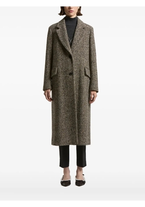 Peserico herringbone tweed coat - Brown