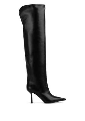 Le Silla Bella 120mm pointed-toe leather boots - Black