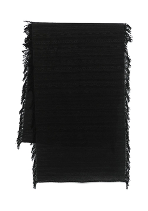 Max Mara patterned-jacquard scarf - Black