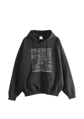 VETEMENTS zip-up hoodie - Black