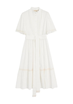 Valentino Garavani high-neck button-up midi dress - White