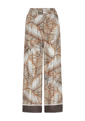 Brunello Cucinelli Papyrus-print trousers - Neutrals