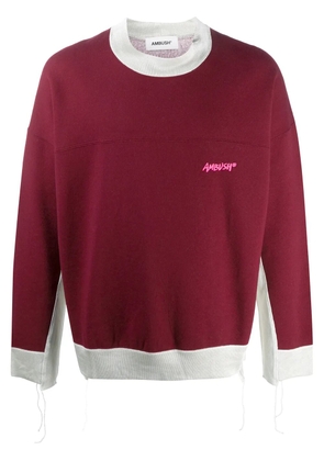 AMBUSH panel detailing sweatshirt - Red