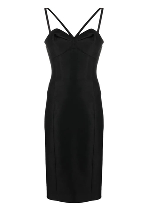 Versace halterneck bustier midi dress - Black