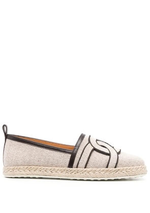 Tod's Kate piped-trimming espadrilles - Neutrals