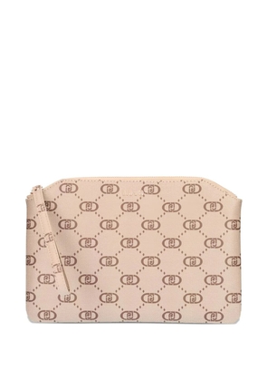 LIU JO monogram-pattern coin pouch - Neutrals