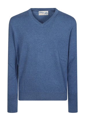 Ballantyne V-neck cashmere sweater - Blue