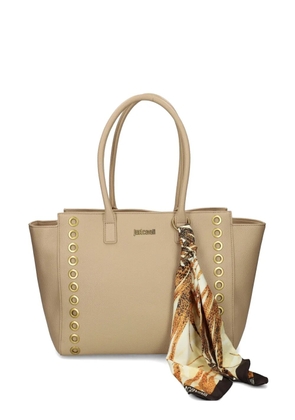 Just Cavalli eyelet scarf tote bag - Neutrals