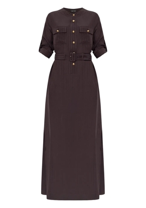 TOM FORD striped belted dress - Brown