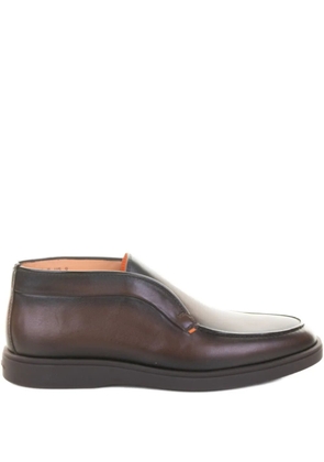 Santoni panelled leather boots - Brown