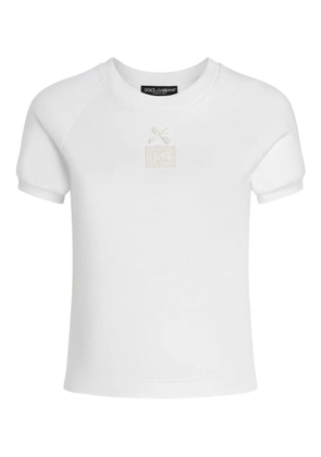 Dolce & Gabbana logo-embroidered T-shirt - White