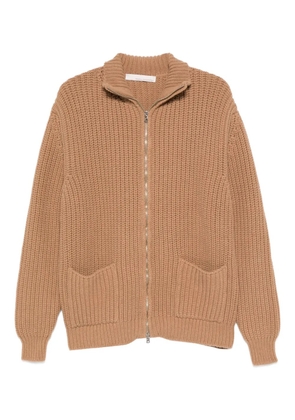 original vintage style zip-up jacket - Brown