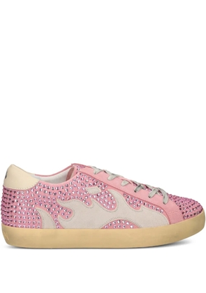 Gamin rhinestone-embellished low-top sneakers - Pink