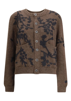 Baziszt blossom floral cardigan - Brown