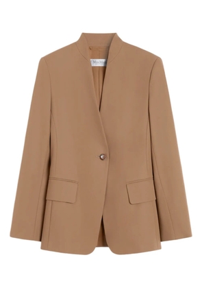 Max Mara stand-collar single-button jacket - Brown