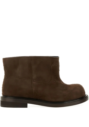 Moschino suede round-toe boots - Brown