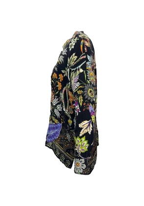 Etro Vintage printed silk long-sleeve blouse - Black