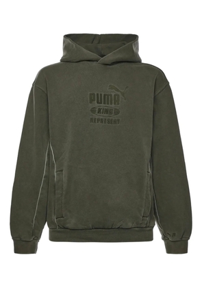 PUMA x REPRESENT logo-embroidered hoodie - Green