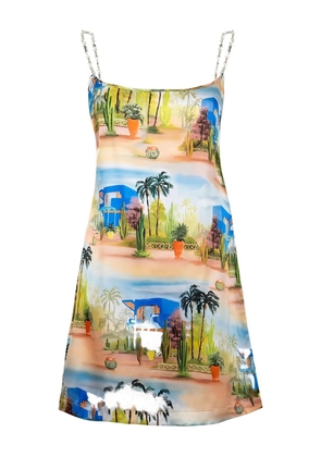 Les Benjamins silk min dress - Blue