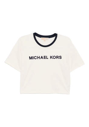 Michael Kors logo-embroidered T-shirt - Neutrals