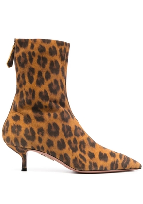 Aquazzura Montmartre 55mm leather boots - Brown