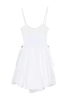 The Attico peplum-hem mini dress - White
