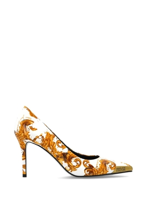 Versace Jeans Couture printed pumps - White